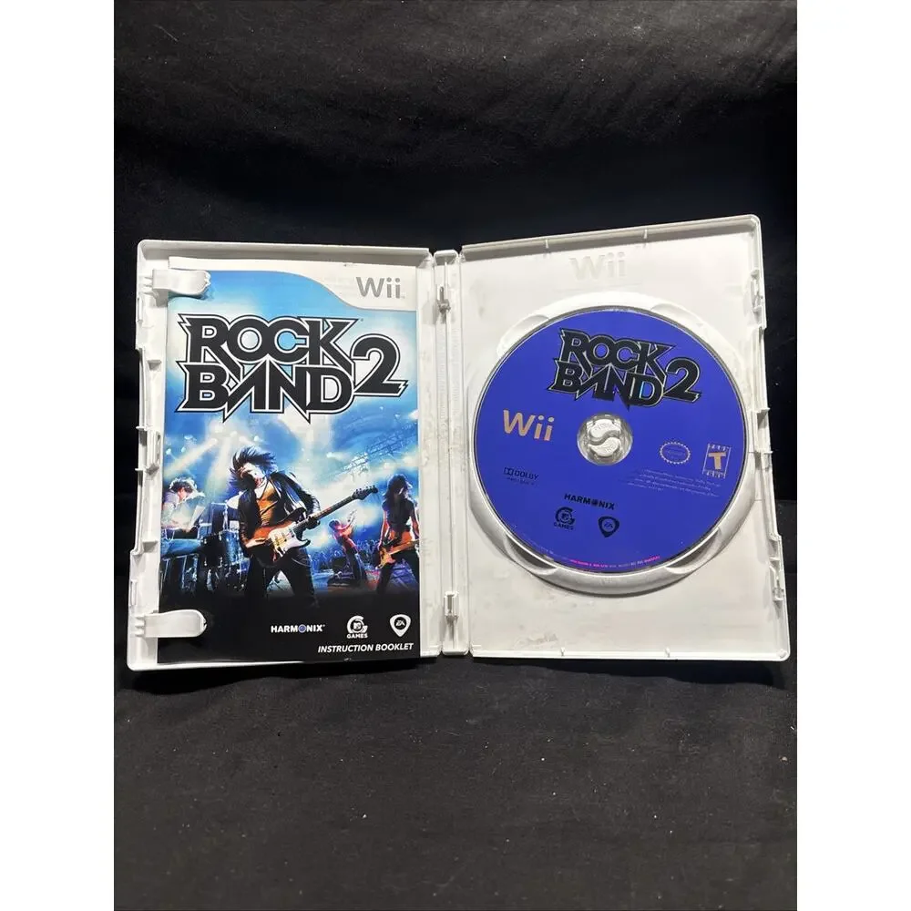 Rock Band 2 (Nintendo Wii, 2008) CIB, Tested Working